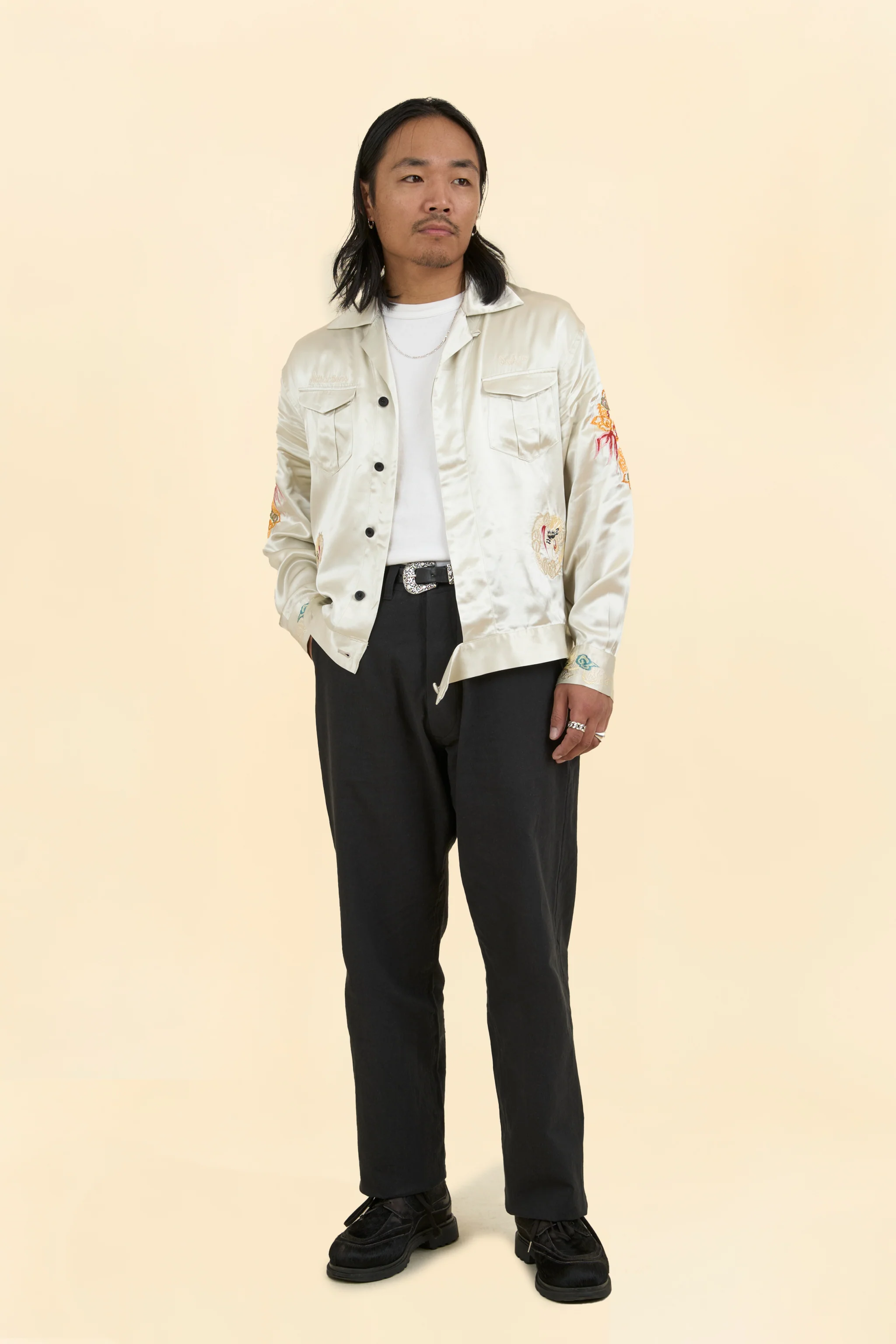 Wearmasters Lot.873 Souvenir Rayon Jacket -White - Image 2