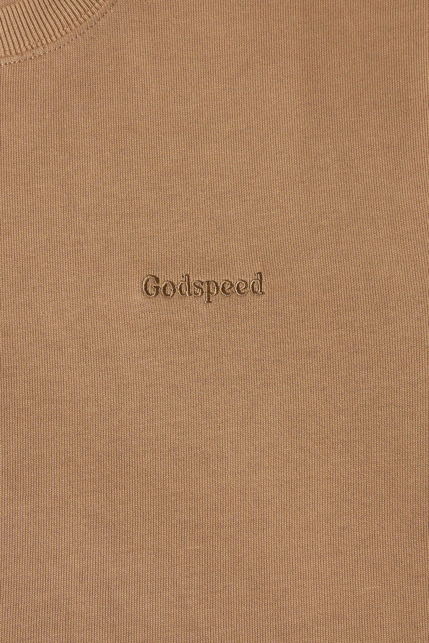 Godspeed Tonal Mini Logo Heavyweight Organic T-Shirt - Brown - Image 3
