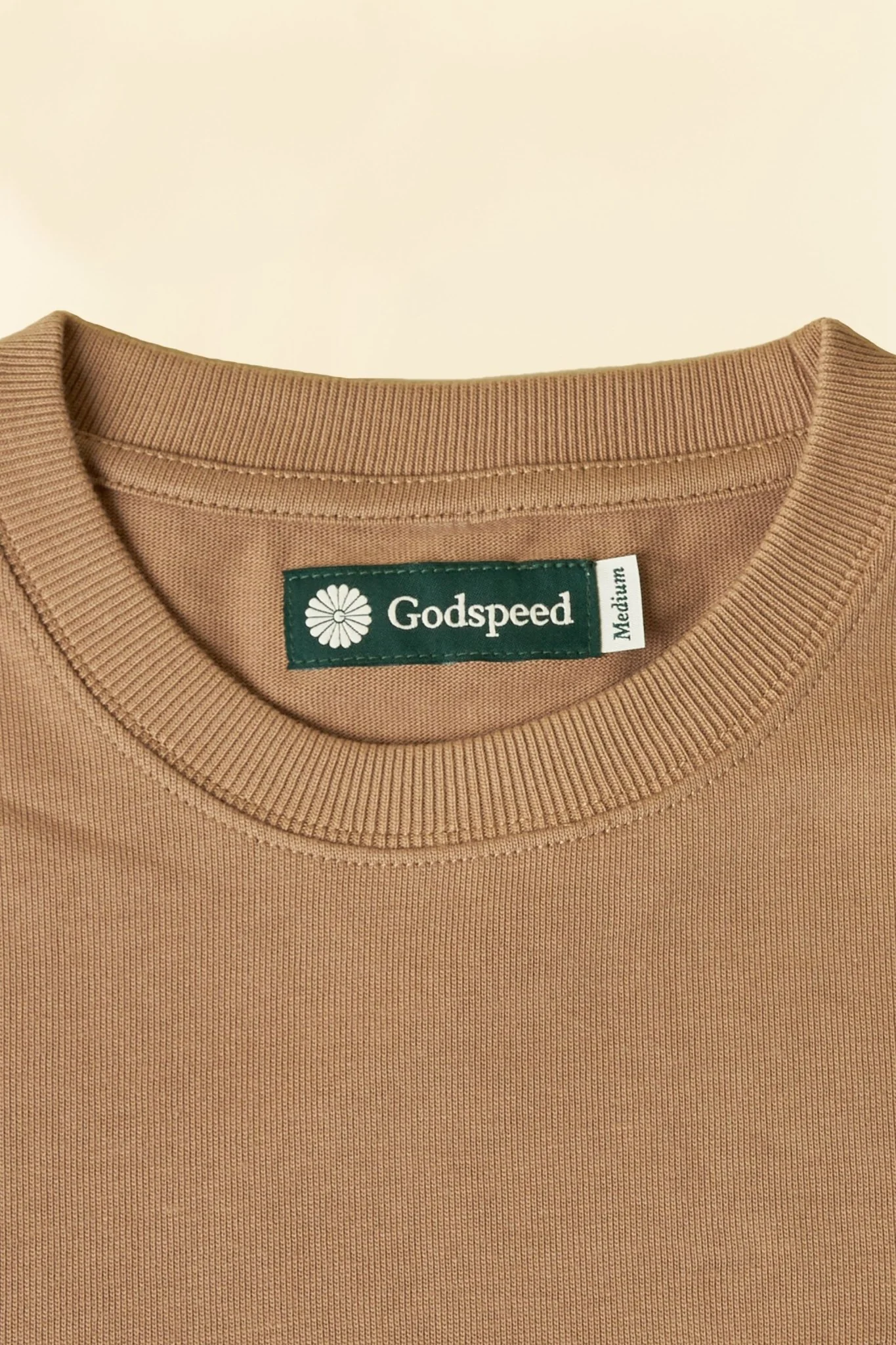Godspeed Tonal Mini Logo Heavyweight Organic T-Shirt - Brown - Image 4
