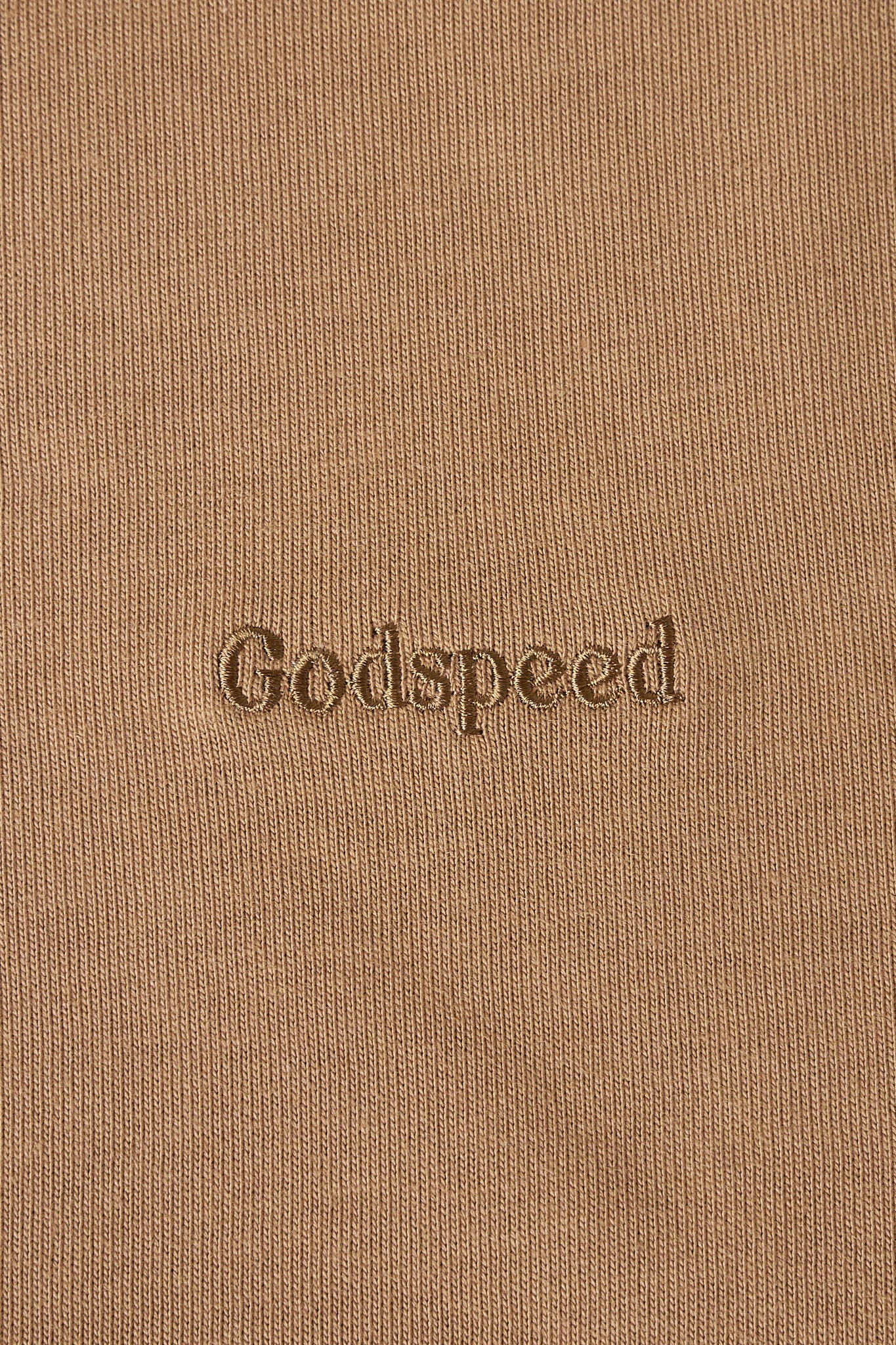 Godspeed Tonal Mini Logo Heavyweight Organic T-Shirt - Brown - Image 5