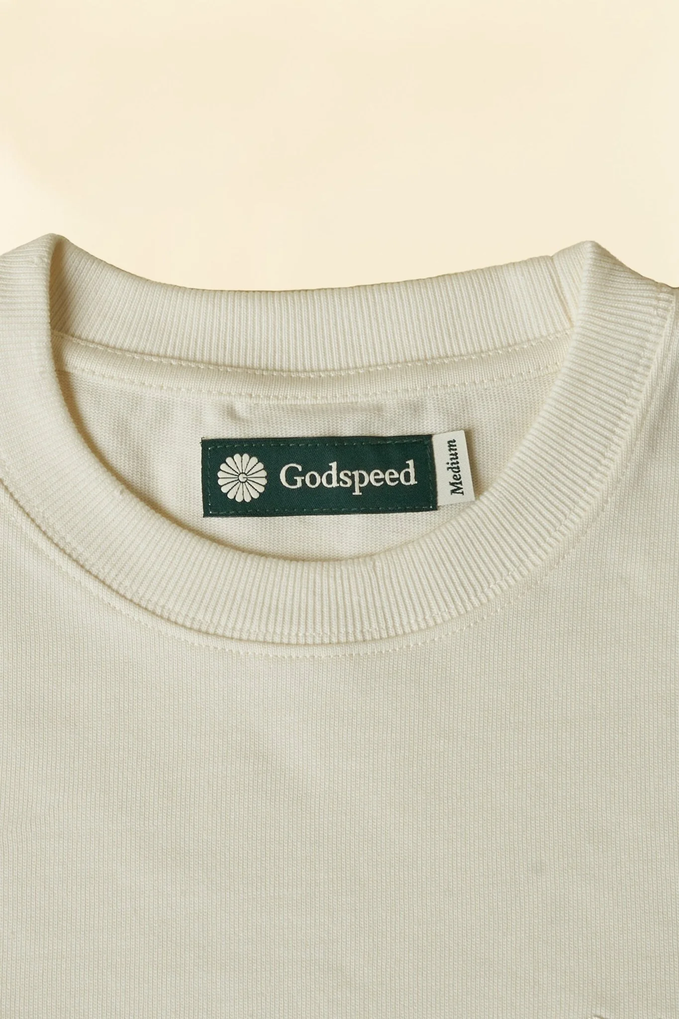 Godspeed Tonal Mini Logo Heavyweight Organic T-Shirt - Natural - Image 3