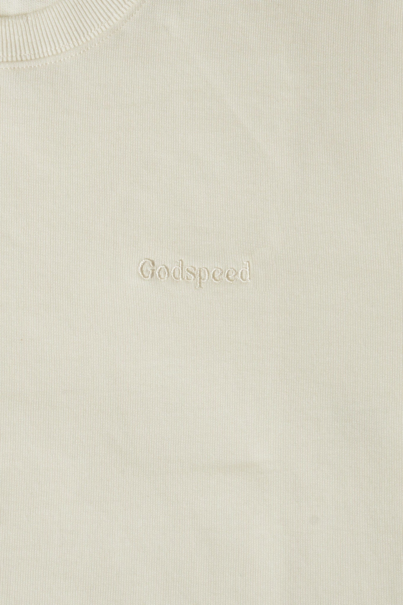 Godspeed Tonal Mini Logo Heavyweight Organic T-Shirt - Natural - Image 4